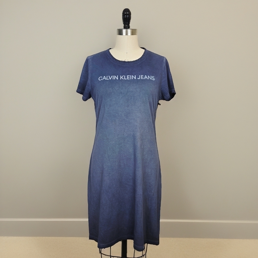 Calvin Klein T-Shirt Cotton Dress Navy M